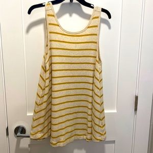 We the free, large yellow/gold striped top